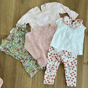 Kids Floral and Pink Matching Set